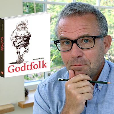 Peter Madsen signerer GODTFOLK i Eudors stand