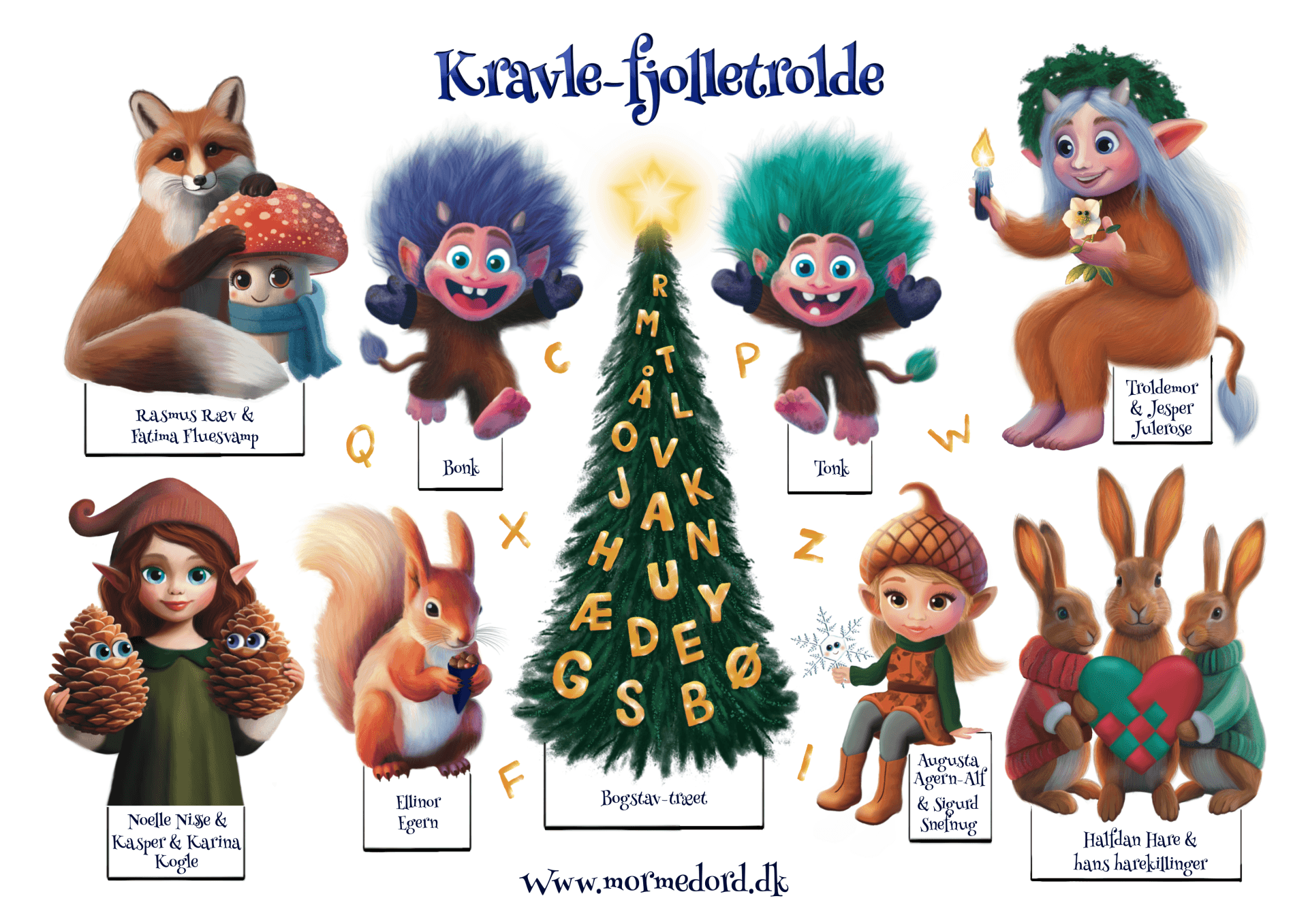 Gratis ark med kravle-fjolletrolde